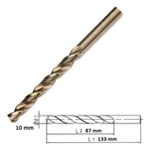 Makina Takım Mte HSS-E Altın Seri İnox Delme Matkap Ucu 10 mm - 1