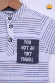 Babyhola Hakim Yaka Gömlek Kot Pantolon Erkek Bebek Çocuk Alt Üst Spor Takım Elbise 2143 - 3