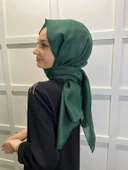 Siyane Scarf Tül Görünümlü Şal - Pırlanta Abiye Düğünlük Şal 00790  ZÜMRÜT thumbnail 1