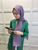 Siyane Scarf Tül Görünümlü Şal - Pırlanta Abiye Düğünlük Şal 00790  AÇIK MÜRDÜM thumbnail 2