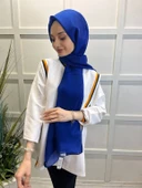 Siyane Scarf Tül Görünümlü Şal - Pırlanta Abiye Düğünlük Şal 00790  SAKS thumbnail 2