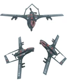 Bayraktar TB Oyuncak Uçak Maketi Çek Bırak Özellikli Standlı 23cm. - 1