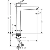 Hansgrohe Talis E 240 Mat Bronz Lavabo Bataryası (Yüksek) 71716140 - 2