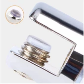 Tırnak Lüx Metal Cam Raf Tutucu Cam Etejer Menteşesi Krom Metal Vidalı 12 mm (4 Adet) - 5