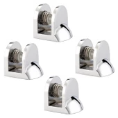 Tırnak Lüx Metal Cam Raf Tutucu Cam Etejer Menteşesi Krom Metal Vidalı 12 mm (4 Adet) - 8