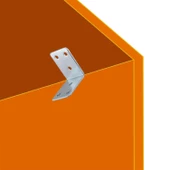 Mobilya Eşya Dolap Duvara Sabitleme Köşebent Bağlantı Aparatı L Demiri Gönye 45x45x30 Mm (10 ADET) - 3