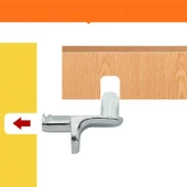 Raf Pimi L Tip Kare Cam Ahşap Metal Raf Tutucu Çivisi Mobilya Dolap Pimi (50 ADET) thumbnail 3