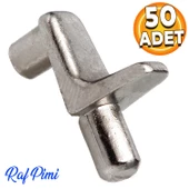 Raf Pimi L Tip Kare Cam Ahşap Metal Raf Tutucu Çivisi Mobilya Dolap Pimi (50 ADET) thumbnail 1