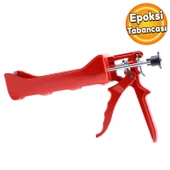 Klasik Epoksi Kimyasal Dübel Tabancası Metal Silikon Tabancası Kırmızı 410 ml - 1