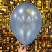 12" Metalik Dekorasyon Balonu Açık Mavi - 100 Adet thumbnail 2