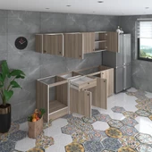 Kenzlife hazır mutfak seti nayakan crd 240 cm genişlik üst tezgahsız ankastre fırın modüllü thumbnail 3