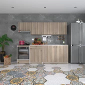 Kenzlife hazır mutfak seti nayakan crd 240 cm genişlik üst tezgahsız ankastre fırın modüllü thumbnail 1