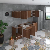 Kenzlife hazır mutfak seti nayakan cvz 240 cm genişlik üst tezgahsız ankastre fırın modüllü thumbnail 3