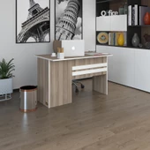 Kenzlife ofis masası kamikaze crd sağ 75*130*80 kilitli kapaklı dolap şeritli bilgisayar çalışma masası - 1