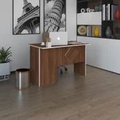 Kenzlife ofis masası yoko ono cvz sağ 75*130*60 raflı dolap eşkenar bilgisayar çalışma masası thumbnail 1