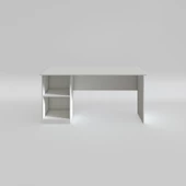 Kenzlife ofis masası yoko ono byz sol 75*140*80 raflı dolap eşkenar bilgisayar çalışma masası - 3