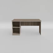 Kenzlife ofis masası yoko ono crd sol 75*140*60 raflı dolap eşkenar bilgisayar çalışma masası - 3