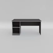 Kenzlife ofis masası yoko ono gri sol 75*140*80 raflı dolap eşkenar bilgisayar çalışma masası - 3