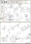 Kenzlife ofis masası yoko ono gri sol 75*150*60 raflı dolap eşkenar bilgisayar çalışma masası - 4