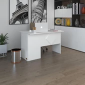 Kenzlife ofis masası yoko ono byz sağ 75*130*60 kilitli kapaklı dolap eşkenar bilgisayar çalışma masası thumbnail 1