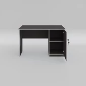 Kenzlife ofis masası yoko ono gri sağ 75*140*60 kilitli kapaklı dolap eşkenar bilgisayar çalışma masası - 3