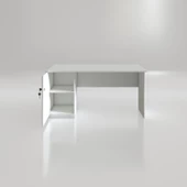Kenzlife ofis masası yoko ono byz sol 75*150*60 kilitli kapaklı dolap eşkenar bilgisayar çalışma masası - 3