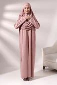 Tek Parça Namaz Elbisesi - Gül Kurusu - 5015 - 4