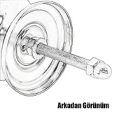 As Klasik Kapı Tokmağı Kapı Topuzu Kolu Metal Tokmak Beyaz thumbnail 2