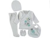 Unisex Bebek Yenidoğan 5 Parça Hastane Çıkış Zıbın Seti - 1