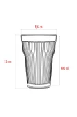 Akrilik Beyaz Tekli Uzun Bardak & Su Meşrubat Bardağı 400 ml ( Cam Değildir ) - 4