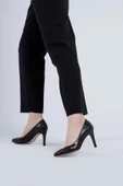 Hakiki Deri Kadın Stiletto Yüksek Topuklu Sivri Burun Ayakkabı thumbnail 1
