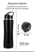 Pipetli Çift Katmanlı Hem Sıcak Hem Soğuk Muhafazalı Termos Sportif Emzikli Matara Suluk 500 ML - 3