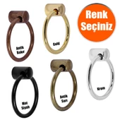 Cordia Sarkaç Mobilya Dolap Çekmece Kulpu Kulbu Metal Halka Kulp Tek Vidalı - 1