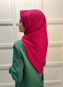 Loryan Scarf Kare Bambu Kraş Viva Eşarp 00832  FUŞYA - 3