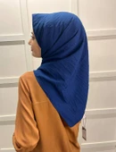 Loryan Scarf Kare Bambu Kraş Viva Eşarp 00832  LACİVERT thumbnail 3