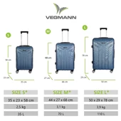 Vegmann Vela Mavi 3'lü Valiz Seti - 3