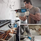 Bosch Professional GBH 240 Kırıcı Delici + Professional GWS 750-115 Avuç Taşlama Makinesi Carton - 0615990N1W - 2