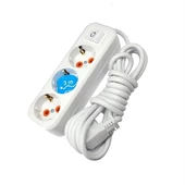 Asel ASL-300 0304 3'Lü Grup Priz Anahtarlı 3mt - HRD-010878 - 1