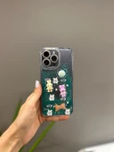 Iphone 14 Pro Max Uyumlu Sevimli Sulu Simli Tasarım Kılıf - 7