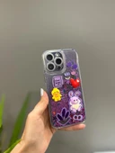 Iphone 14 Pro Max Uyumlu Sevimli Sulu Simli Tasarım Kılıf - 1