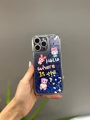 Iphone 14 Pro Max Uyumlu Sevimli Sulu Simli Tasarım Kılıf - 5