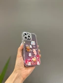 Iphone 14 Pro Max Uyumlu Sevimli Sulu Simli Tasarım Kılıf - 4