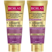 Bioblas Collagen Ve Keratin Saç Dökülmesine Karşı Saç Bakım Kremi 250 ml 2 ADET - 1