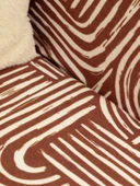 SoftMicro Gökkuşağı Desenli Boho 180x300 cm Koltuk Örtüsü Şalı, Kanepe Örtüsü, Tv Battaniyesi Kiremit Rengi thumbnail 5