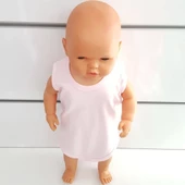 Pembe Sade Alttan Çıt-çıtlı Askılı Badi Zıbın - 4