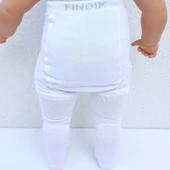 Beyaz Bebek Külotlu Çorap - 1