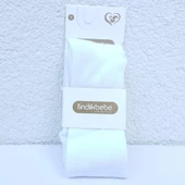 Beyaz Bebek Külotlu Çorap - 3