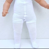 Beyaz Bebek Külotlu Çorap - 2