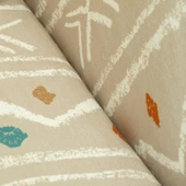 SoftMicro Etnik Desenli Boho 180x220 cm Koltuk Örtüsü Şalı, Kanepe Örtüsü, Tv Battaniyesi Camel thumbnail 6