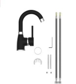 Lavabo Musluğu Mat Siyah Lavabo Bataryası 5 Yıl Garantili - 3